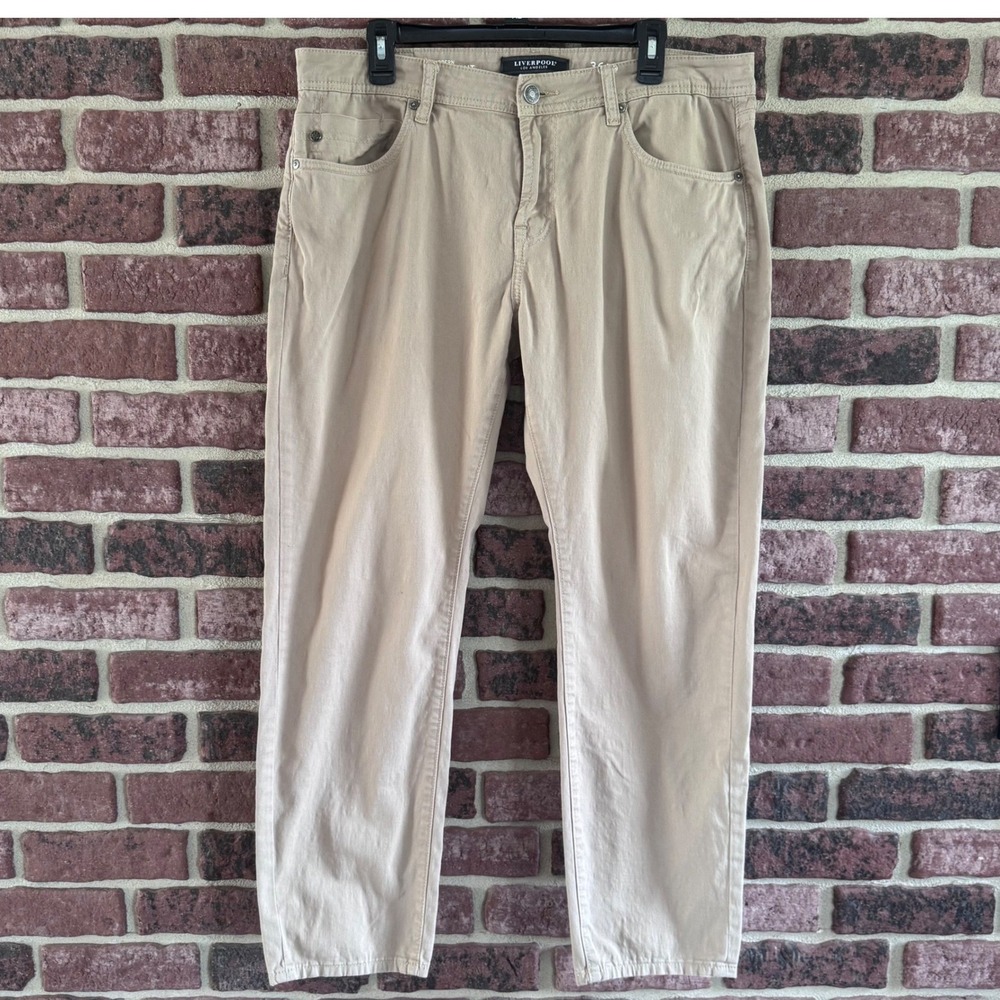 Liverpool Los Angeles Modern Straight Tan Khaki Pants Mens 36x30 Chinos Trousers